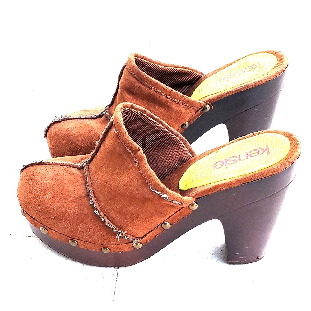 Cognac Suede Mule Sandal